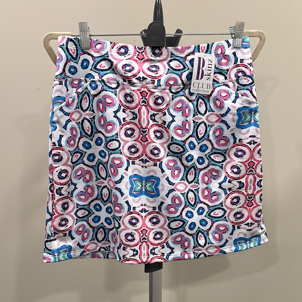B Skinz Club Collection Colorful Kaleidoscope Golf Skort NWT